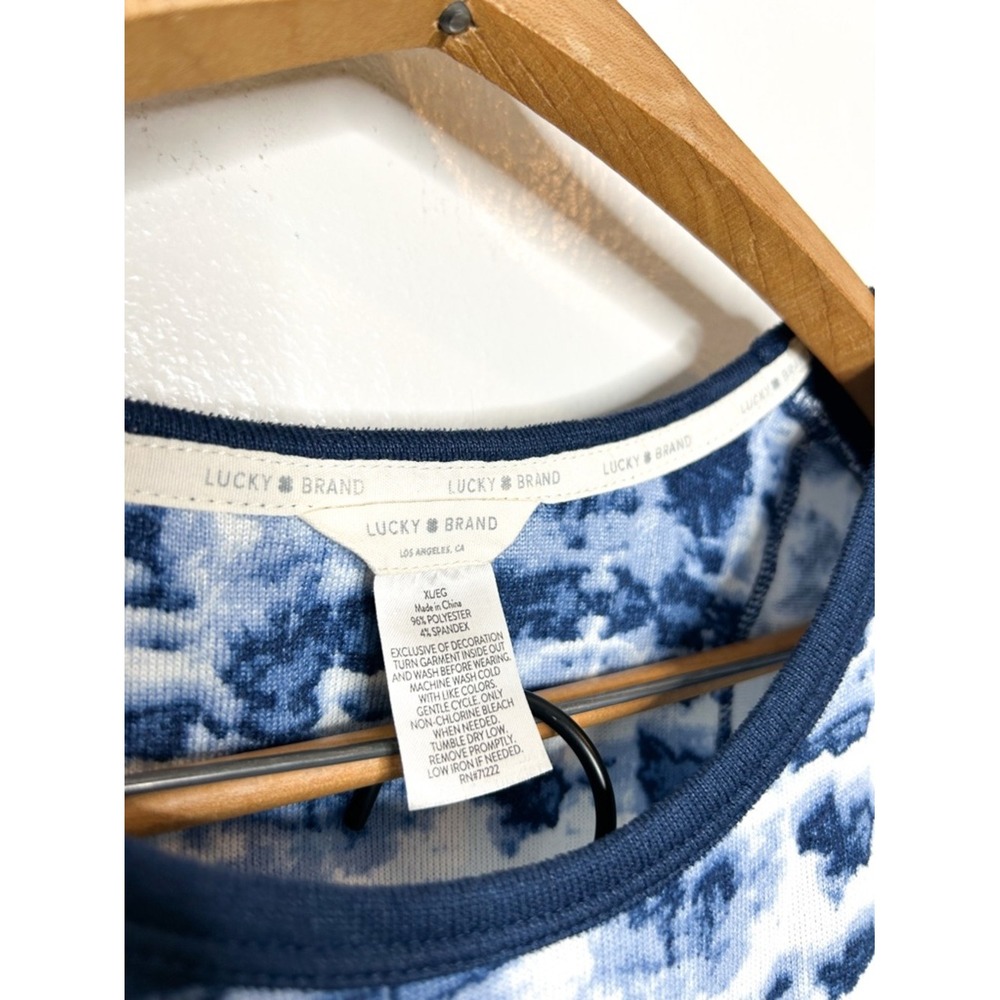 Lucky Brand Womens Super Soft Tie Dye Print Lounge Pajama Set‎ Blue XL - Picture 5 of 8